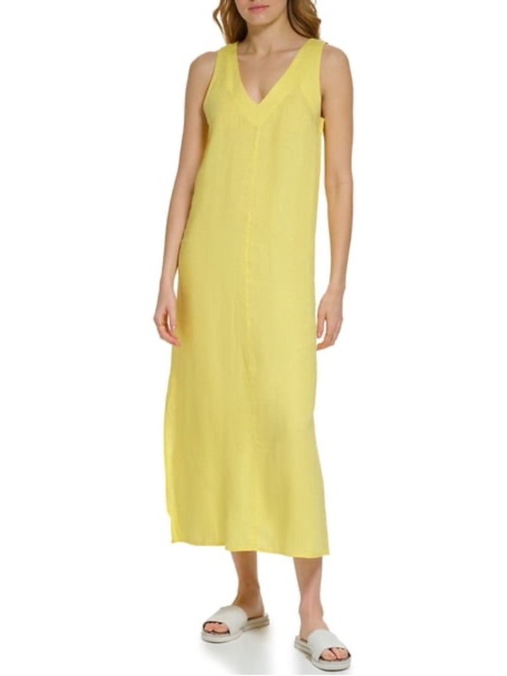 DKNY Linen Blend Maxi Dress
